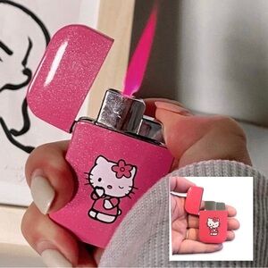 Hello kitty lighter with pink flame